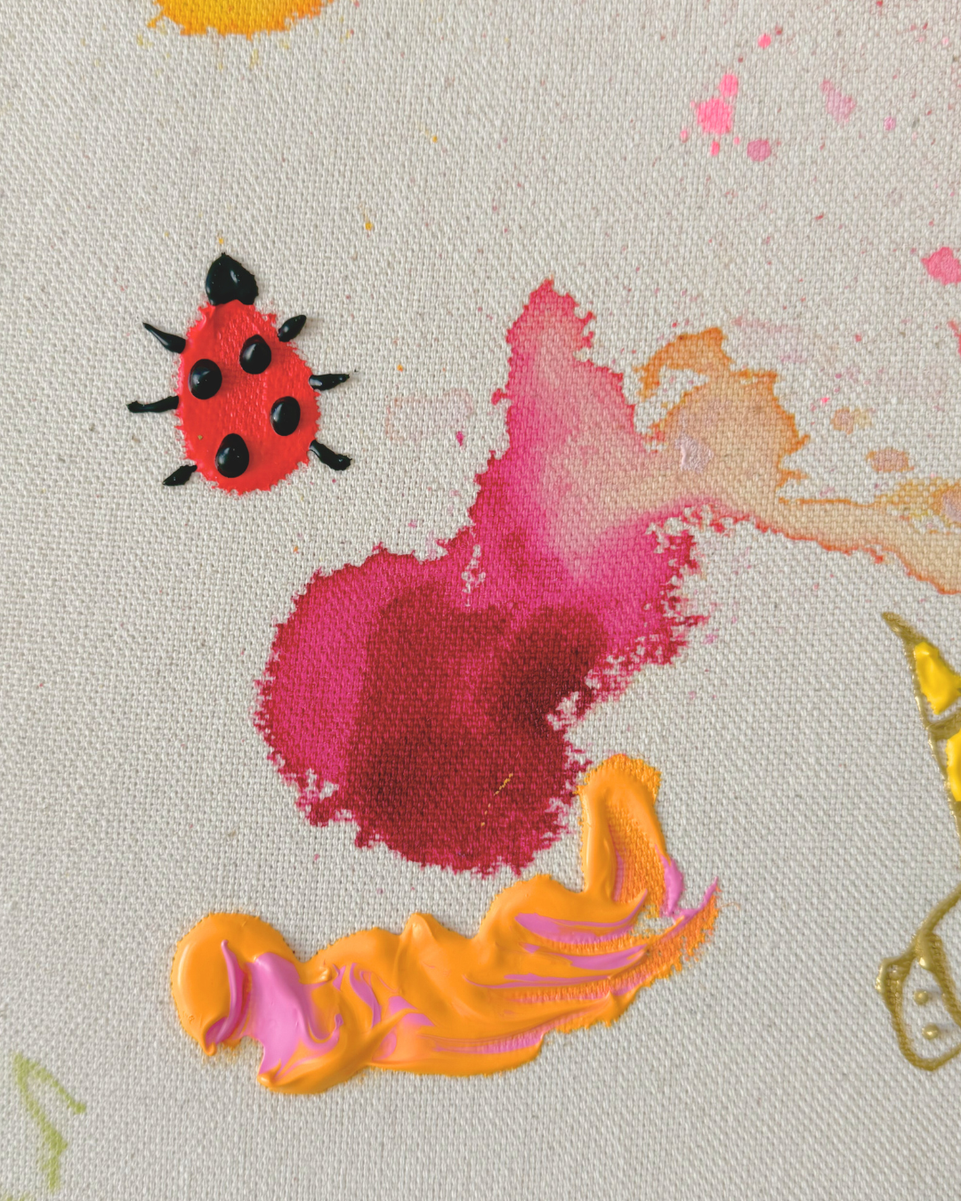 ICH WÜNSCH DIR Marienkäfer 30x40cm