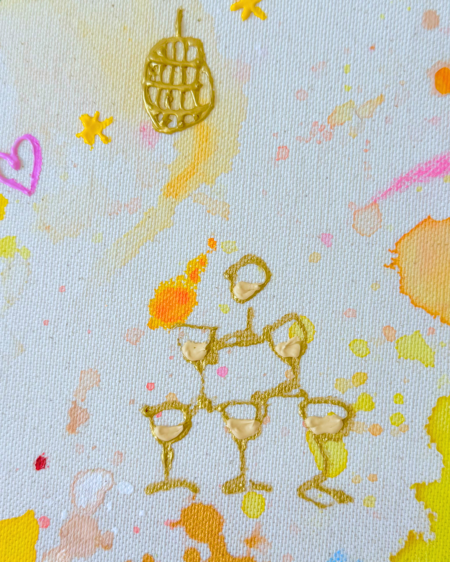 ICH WÜNSCH DIR Champagner 30x30cm