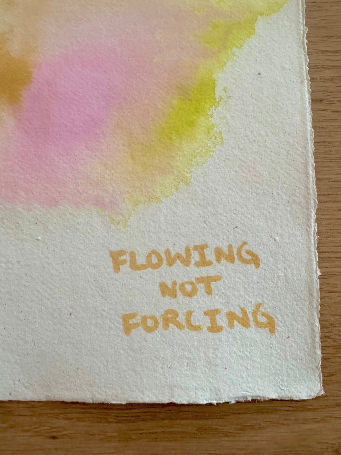 FLOWING NOT FORCING Paperwork