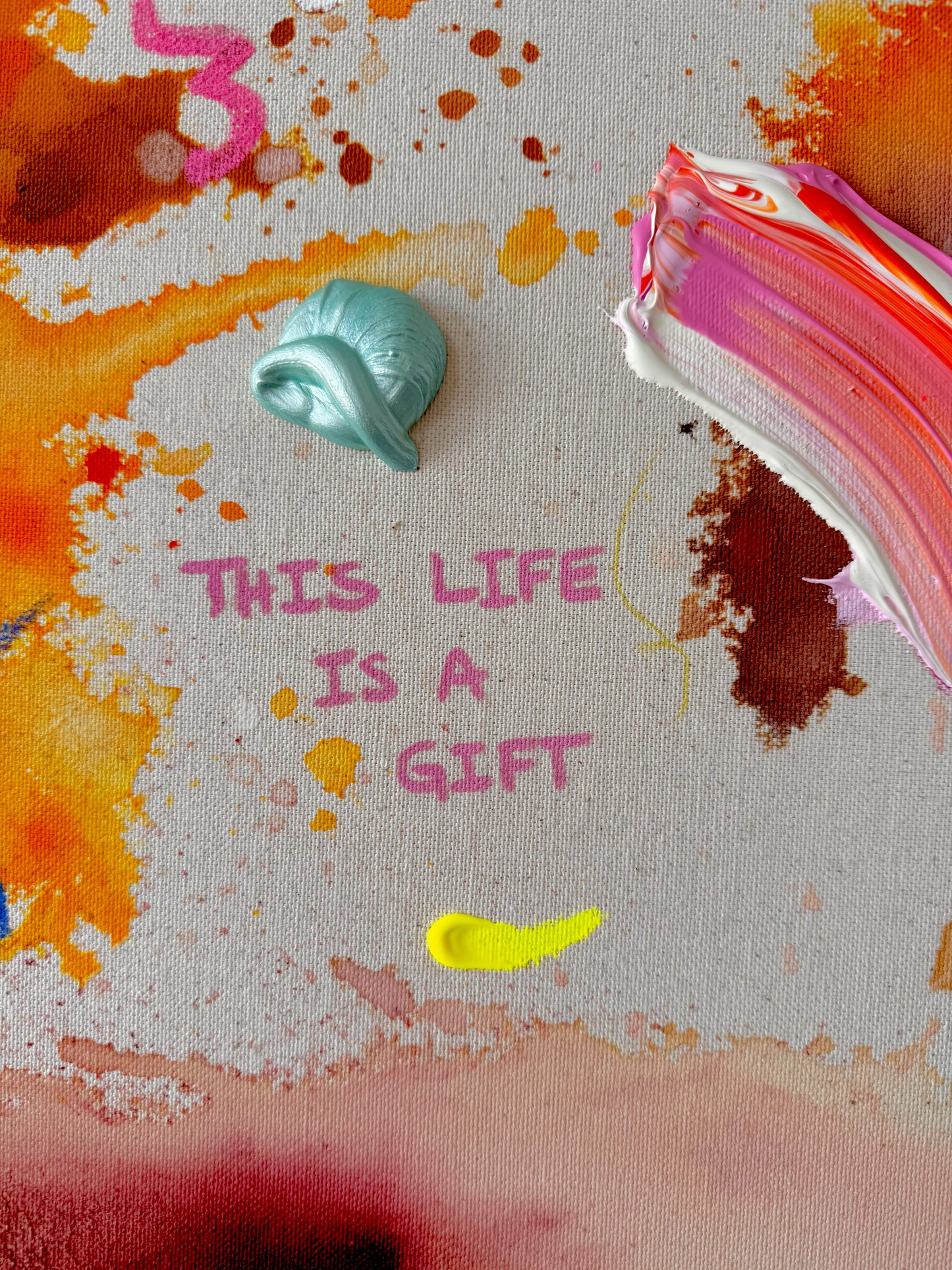 THIS LIFE IS A GIFT 60x60cm extra tief