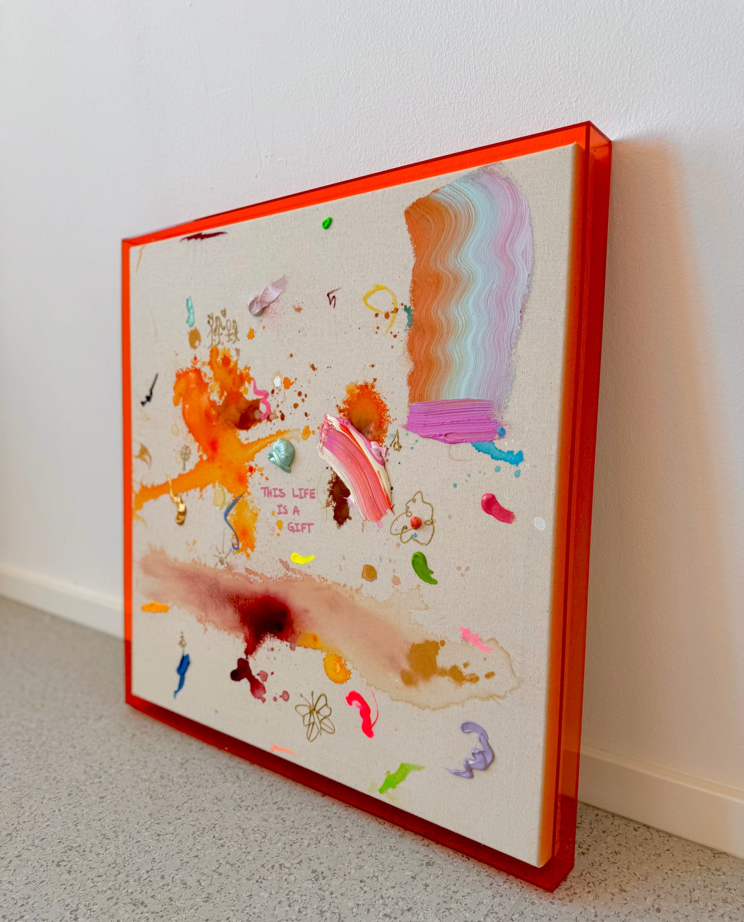 THIS LIFE IS A GIFT 60x60cm extra tief