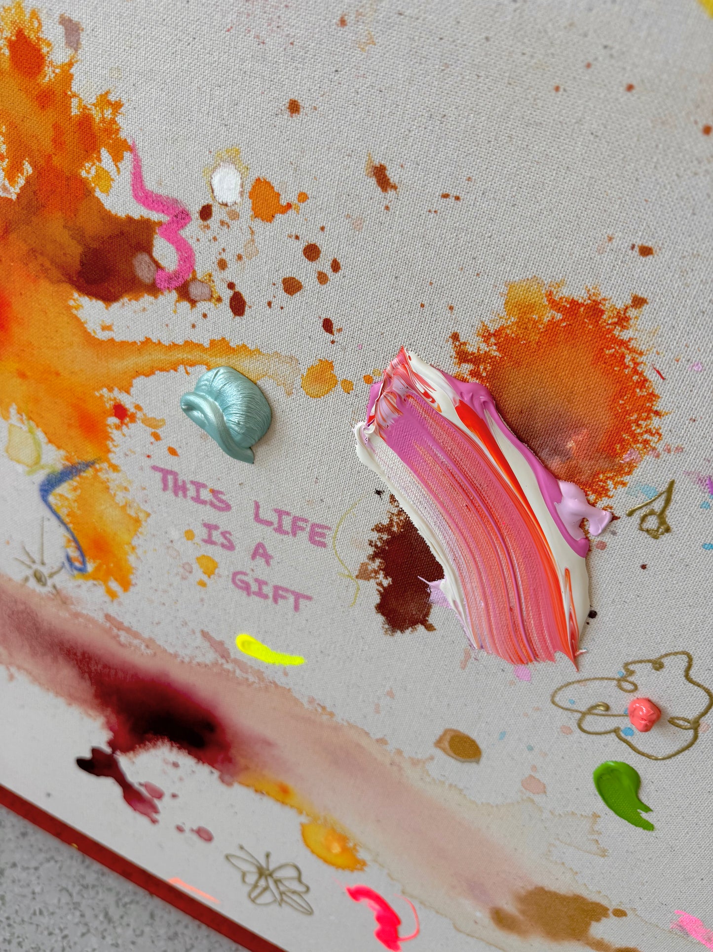 THIS LIFE IS A GIFT 60x60cm extra tief