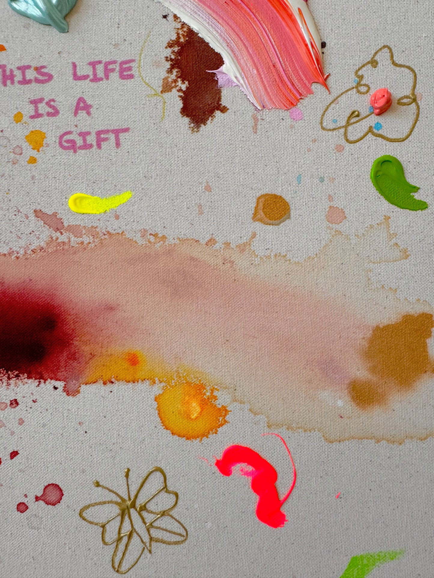 THIS LIFE IS A GIFT 60x60cm extra tief