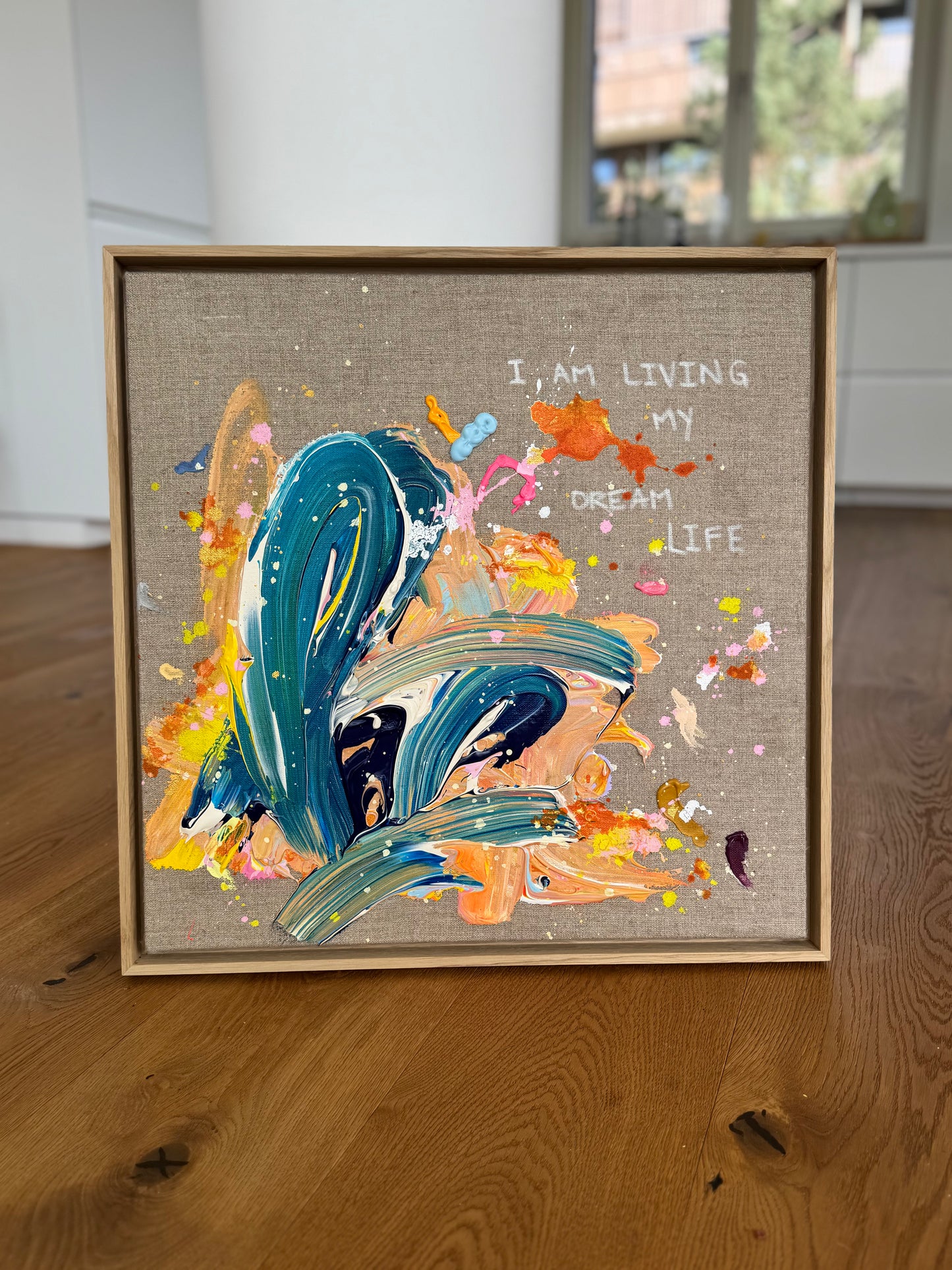 I AM LIVING MY DREAM LIVE 53x53cm
