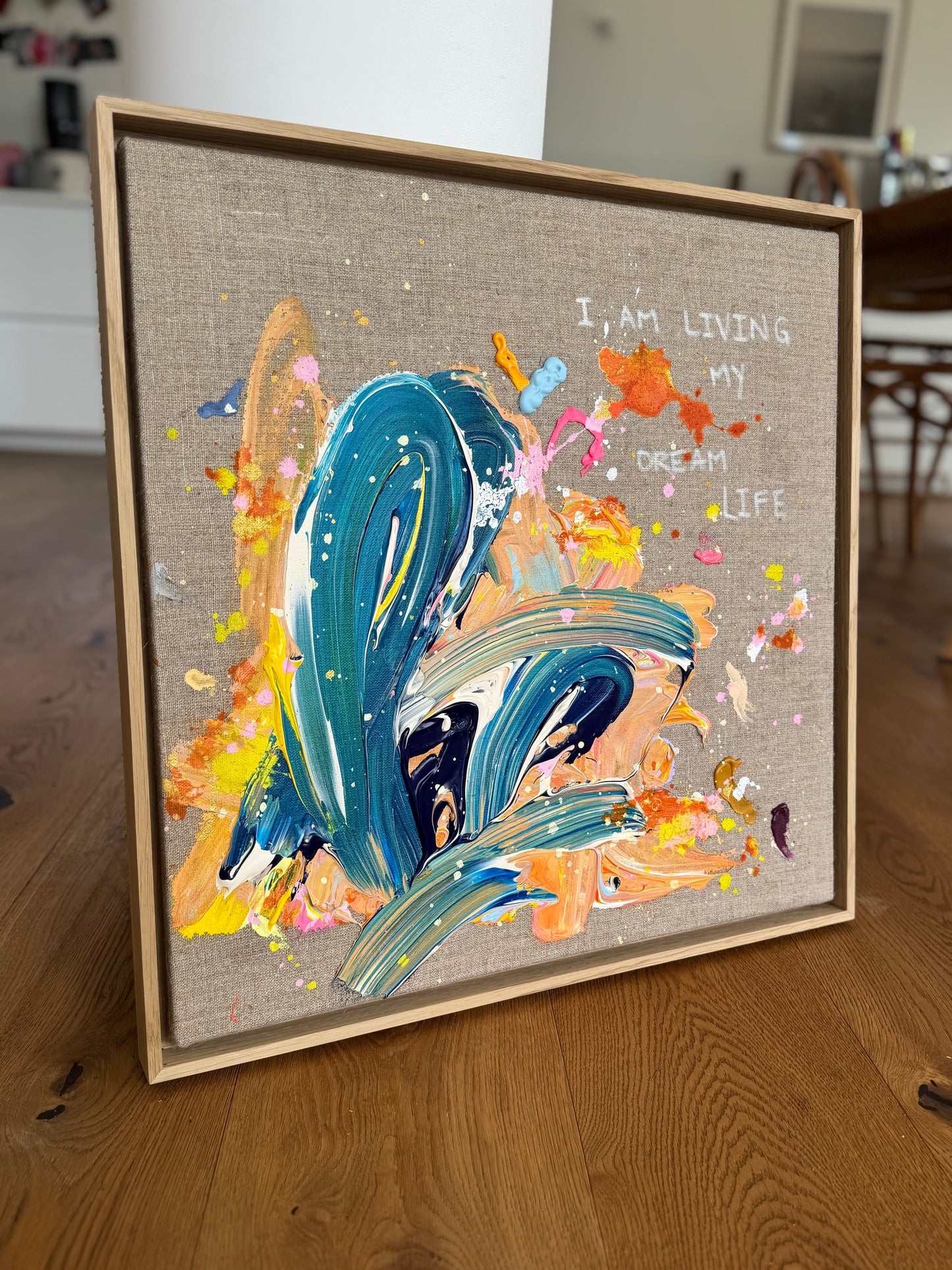 I AM LIVING MY DREAM LIVE 53x53cm