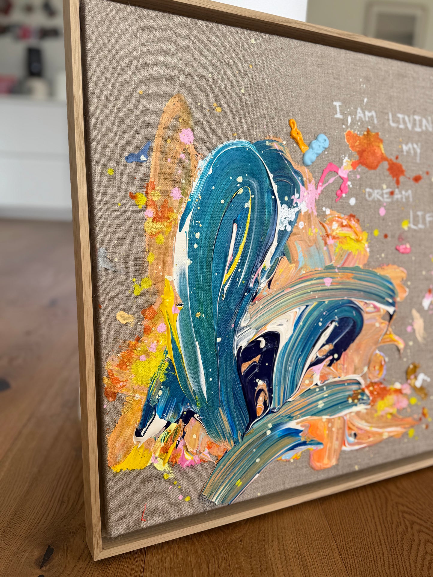 I AM LIVING MY DREAM LIVE 53x53cm