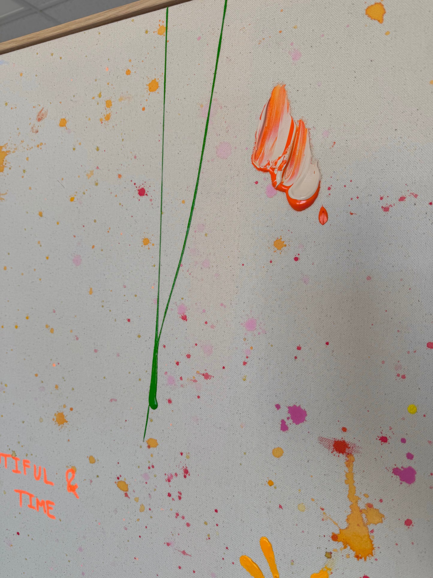 LIFE IS BEAUTIFUL & I HAVE TIME 180x140cm EXTRA TIEF
