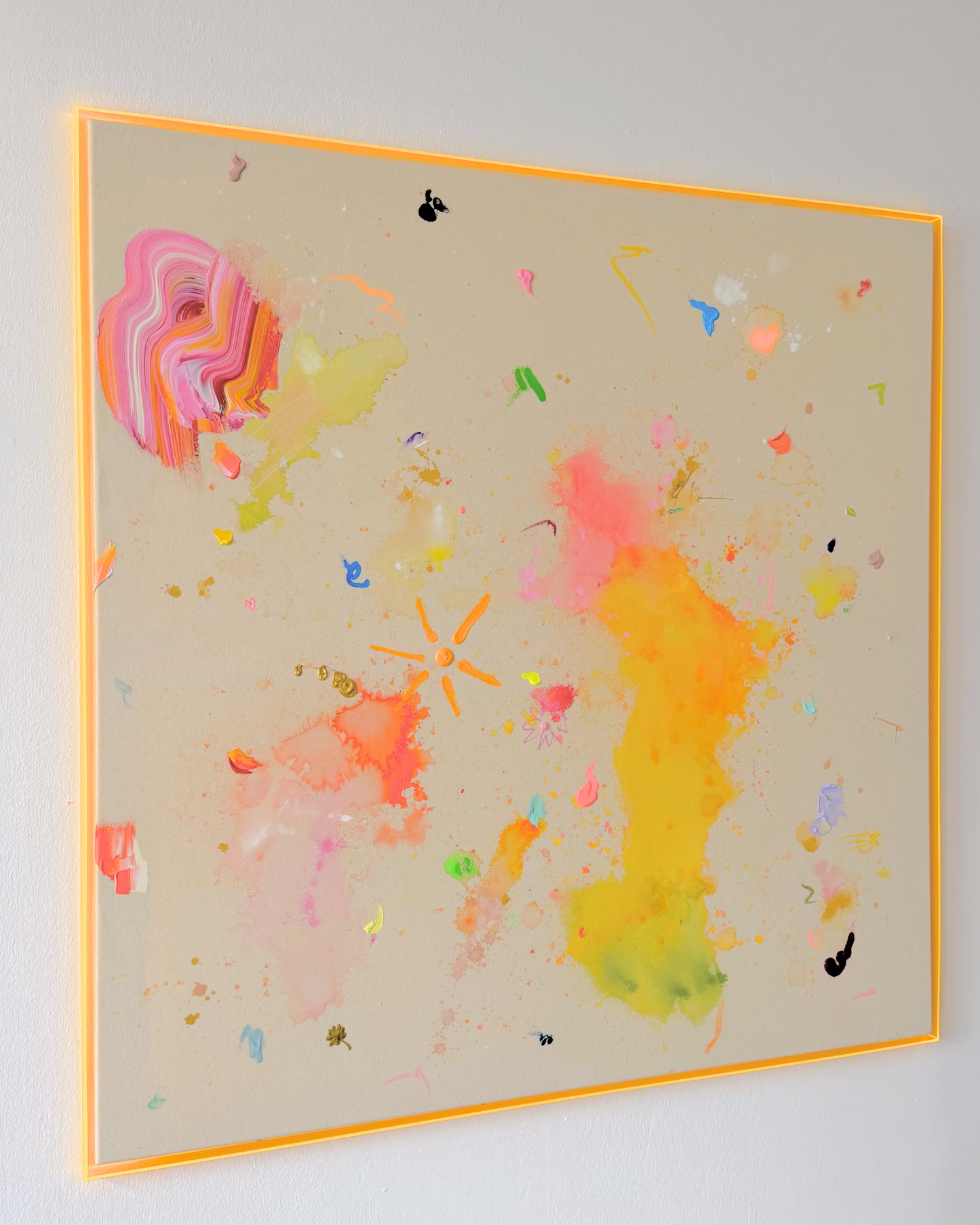 SPRUNG INS KALTE WASSER 110x110cm
