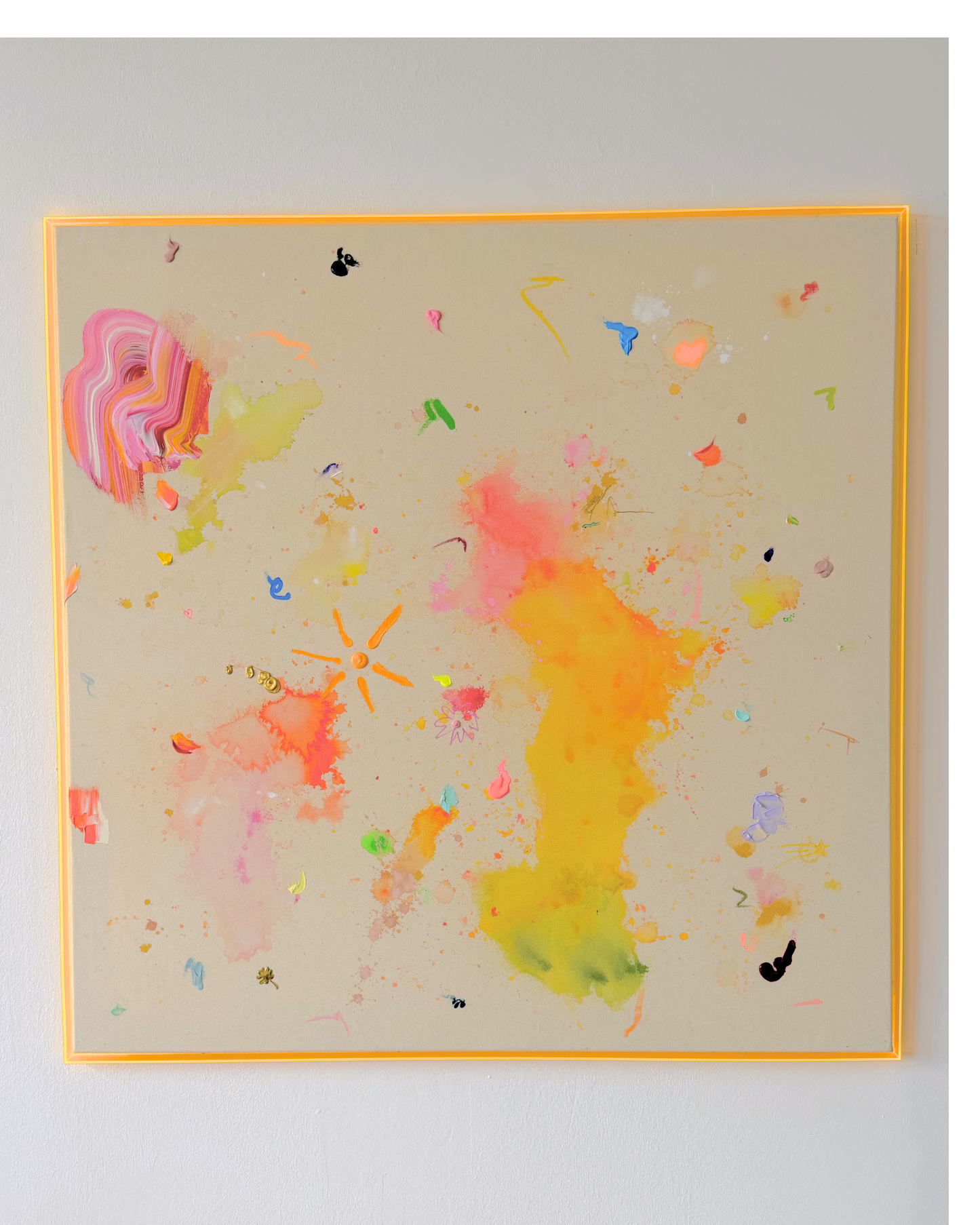 SPRUNG INS KALTE WASSER 110x110cm