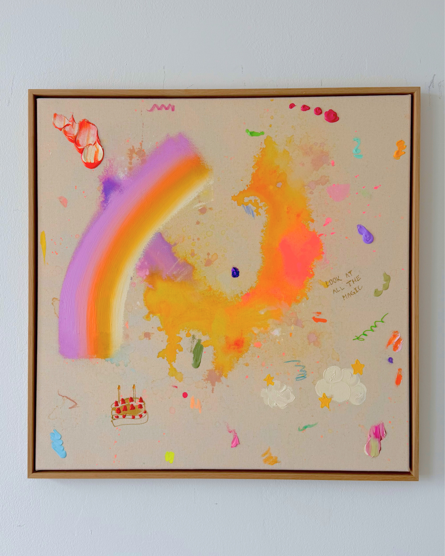 LOOK AT ALL THE MAGIC 70x70cm