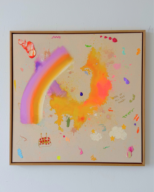 LOOK AT ALL THE MAGIC 70x70cm