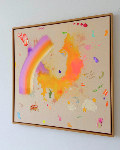 LOOK AT ALL THE MAGIC 70x70cm