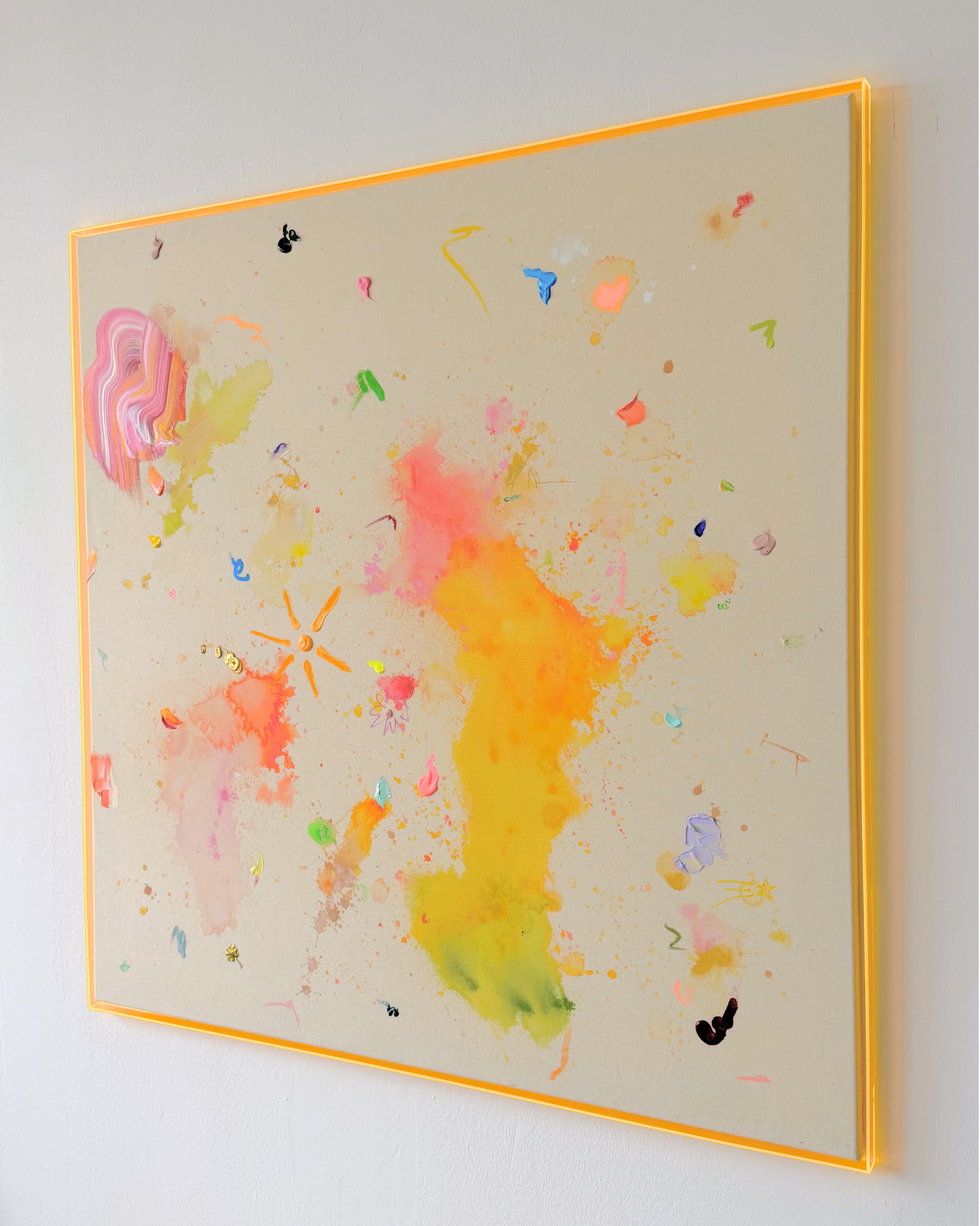 SPRUNG INS KALTE WASSER 110x110cm