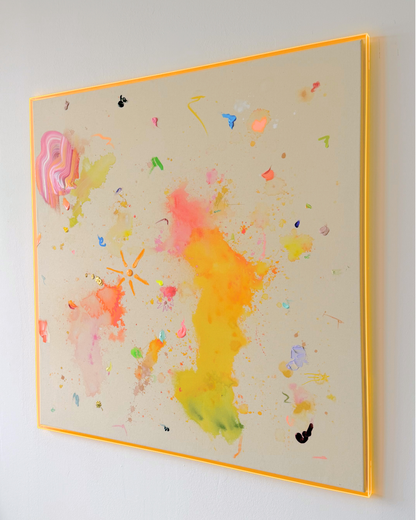SPRUNG INS KALTE WASSER 110x110cm