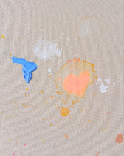 SPRUNG INS KALTE WASSER 110x110cm