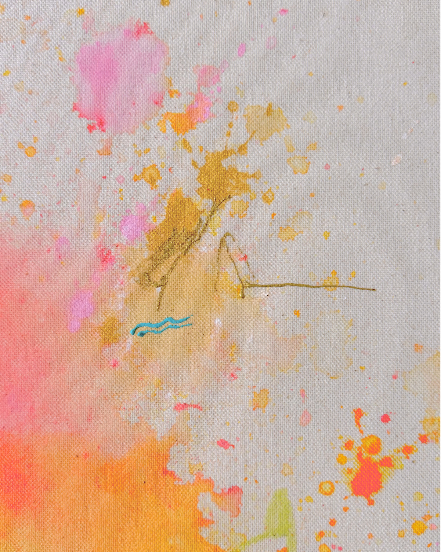 SPRUNG INS KALTE WASSER 110x110cm