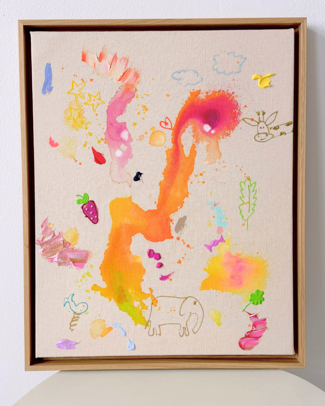 ICH WÜNSCH DIR Giraffe 40x50cm