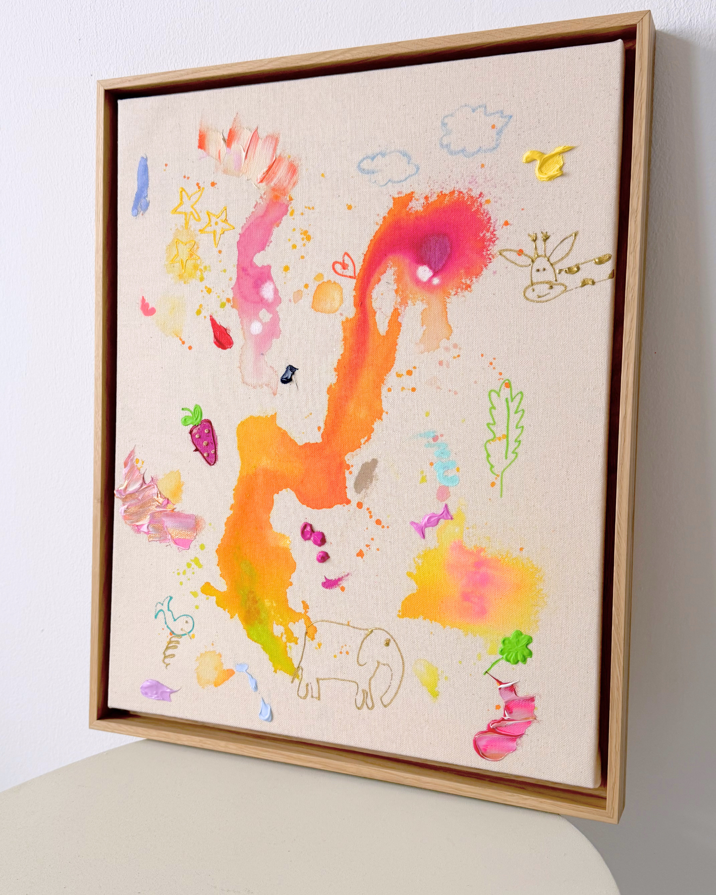 ICH WÜNSCH DIR Giraffe 40x50cm