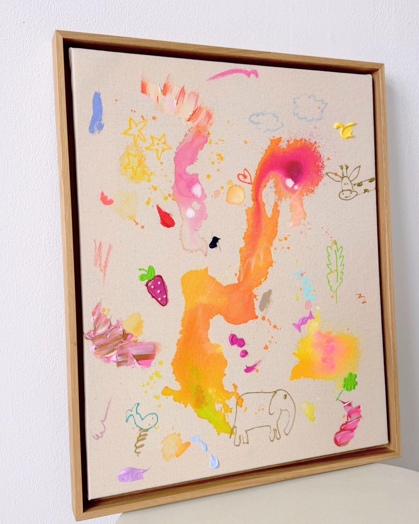 ICH WÜNSCH DIR Giraffe 40x50cm