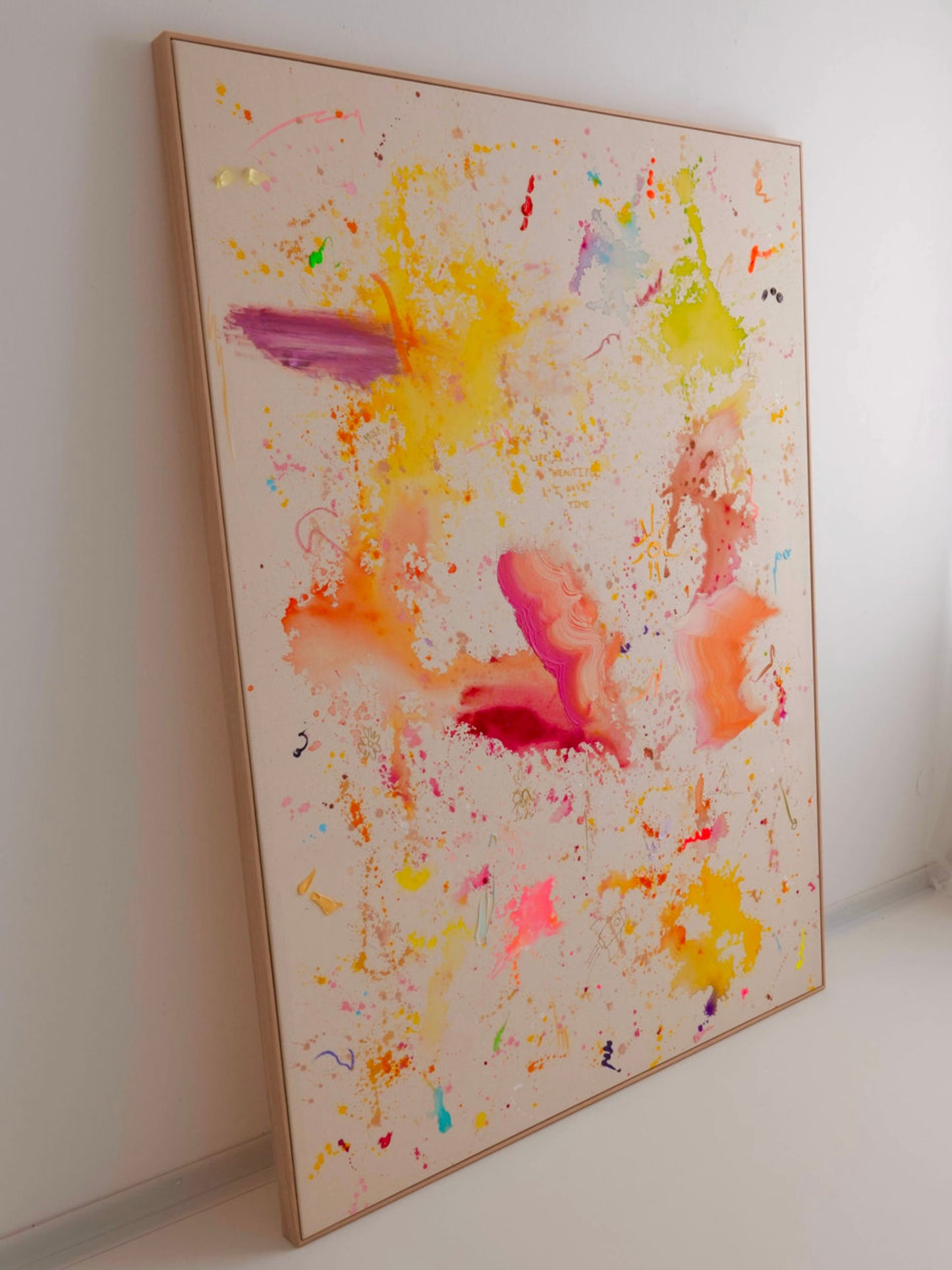 LIFE IS BEAUTIFUL & I HAVE TIME 150x200cm EXTRA TIEF