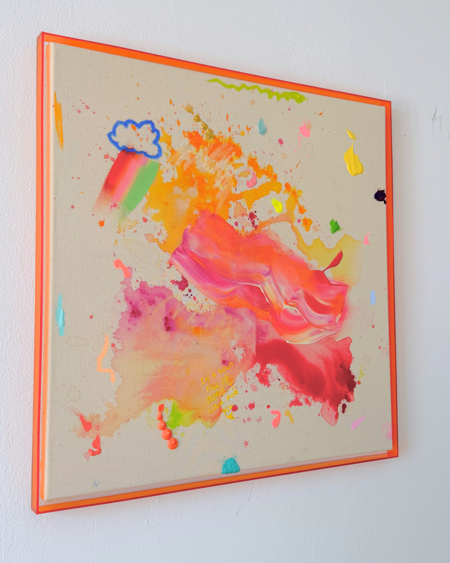 IN A ROOM FULL OF PEOPLE I LOOK FOR YOU 60x60cm