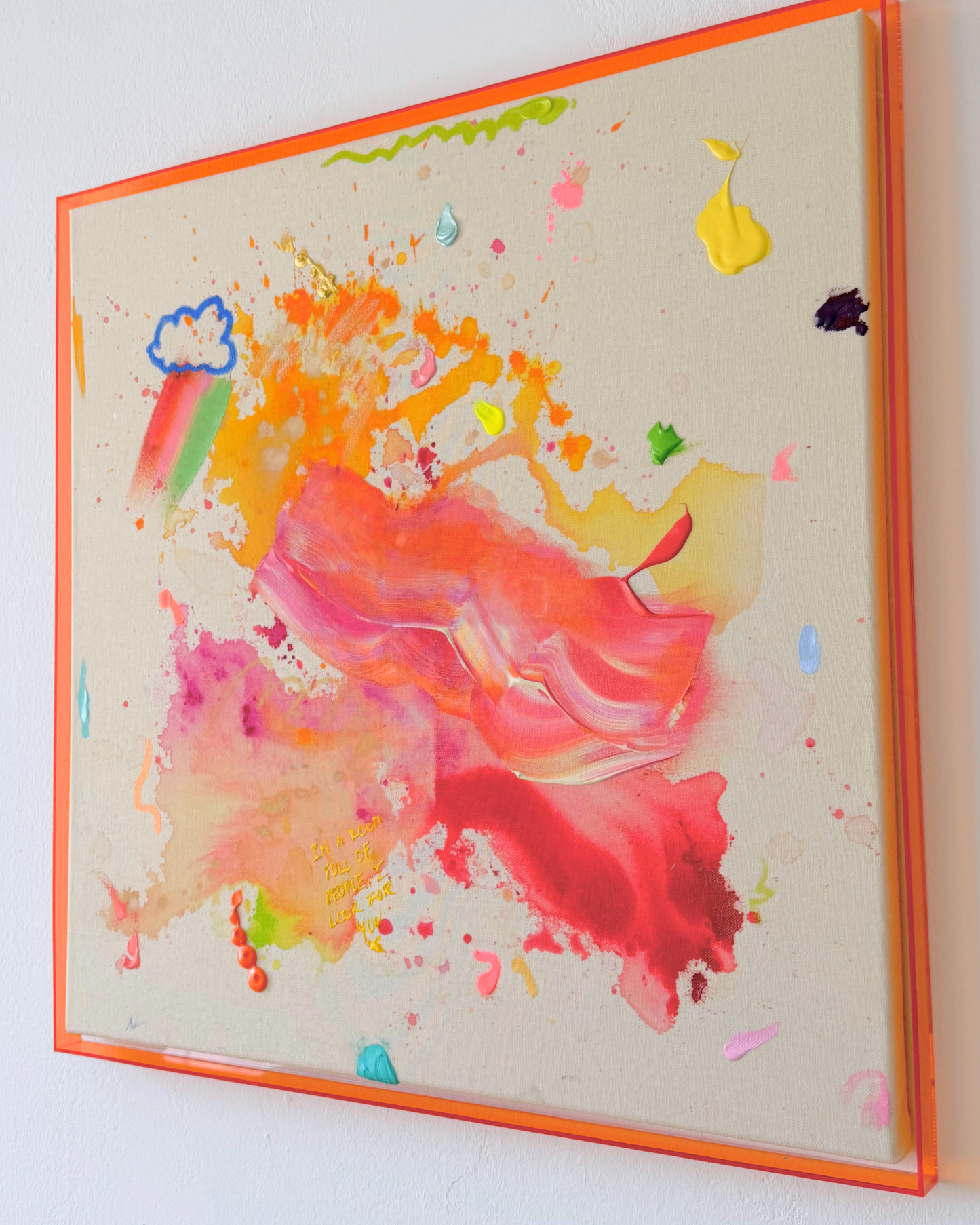 IN A ROOM FULL OF PEOPLE I LOOK FOR YOU 60x60cm