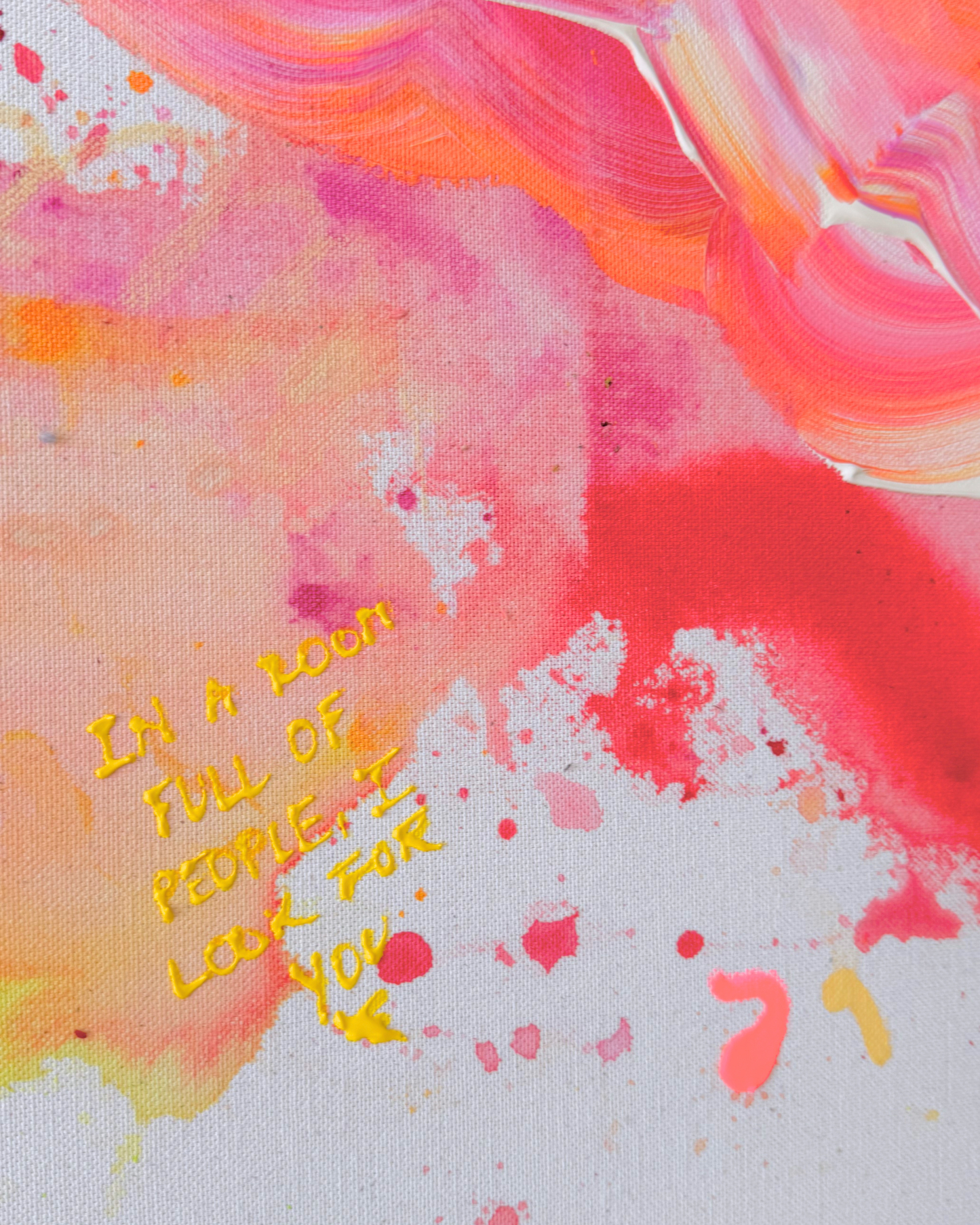 IN A ROOM FULL OF PEOPLE I LOOK FOR YOU 60x60cm