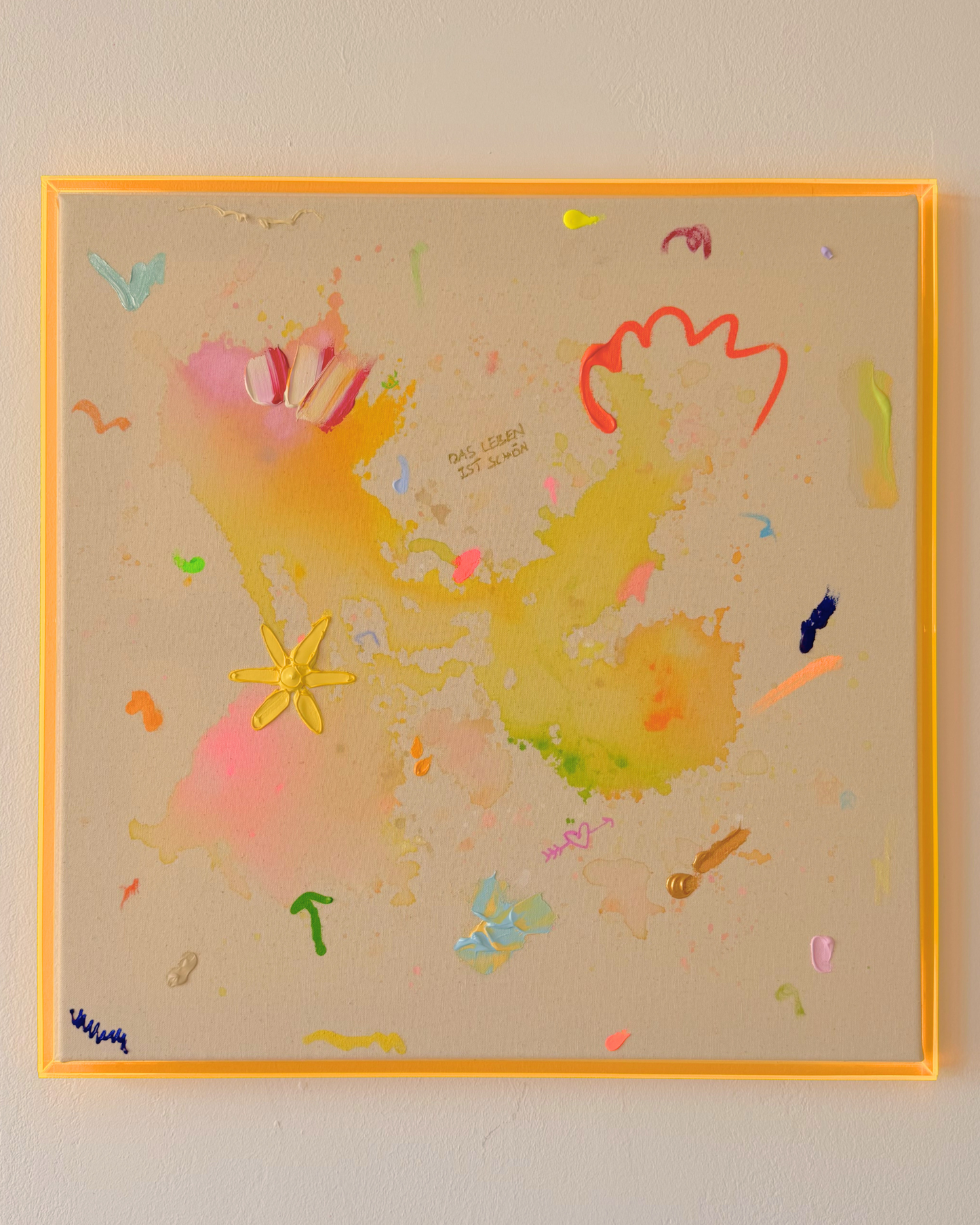 DAS LEBEN IST SCHÖN 60x60cm