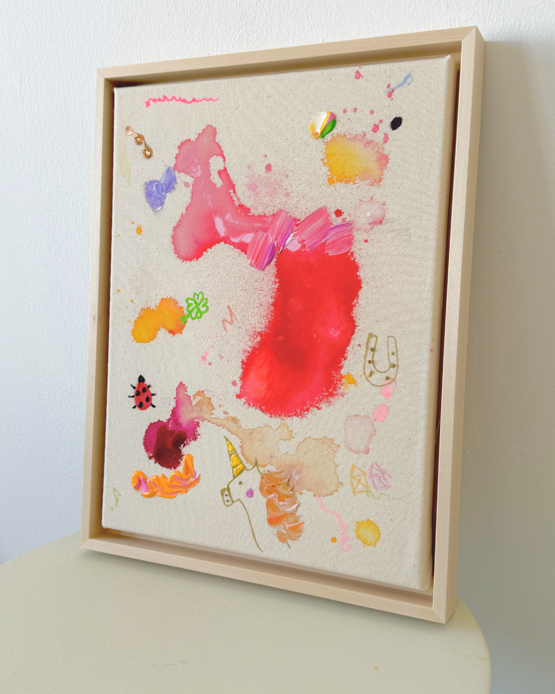 ICH WÜNSCH DIR Marienkäfer 30x40cm