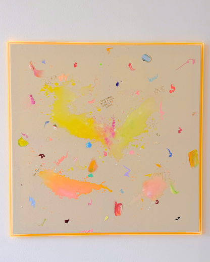 SOMETHING IN ME KNOWS WHERE I AM GOING 100x100cm
