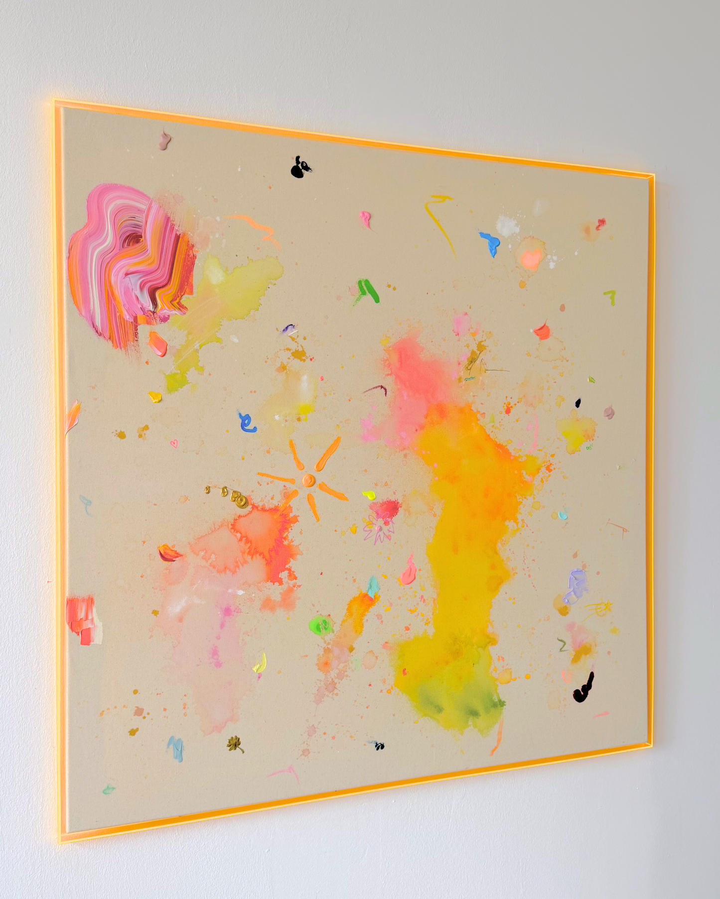 SPRUNG INS KALTE WASSER 110x110cm