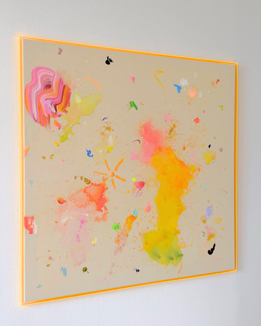 SPRUNG INS KALTE WASSER 110x110cm