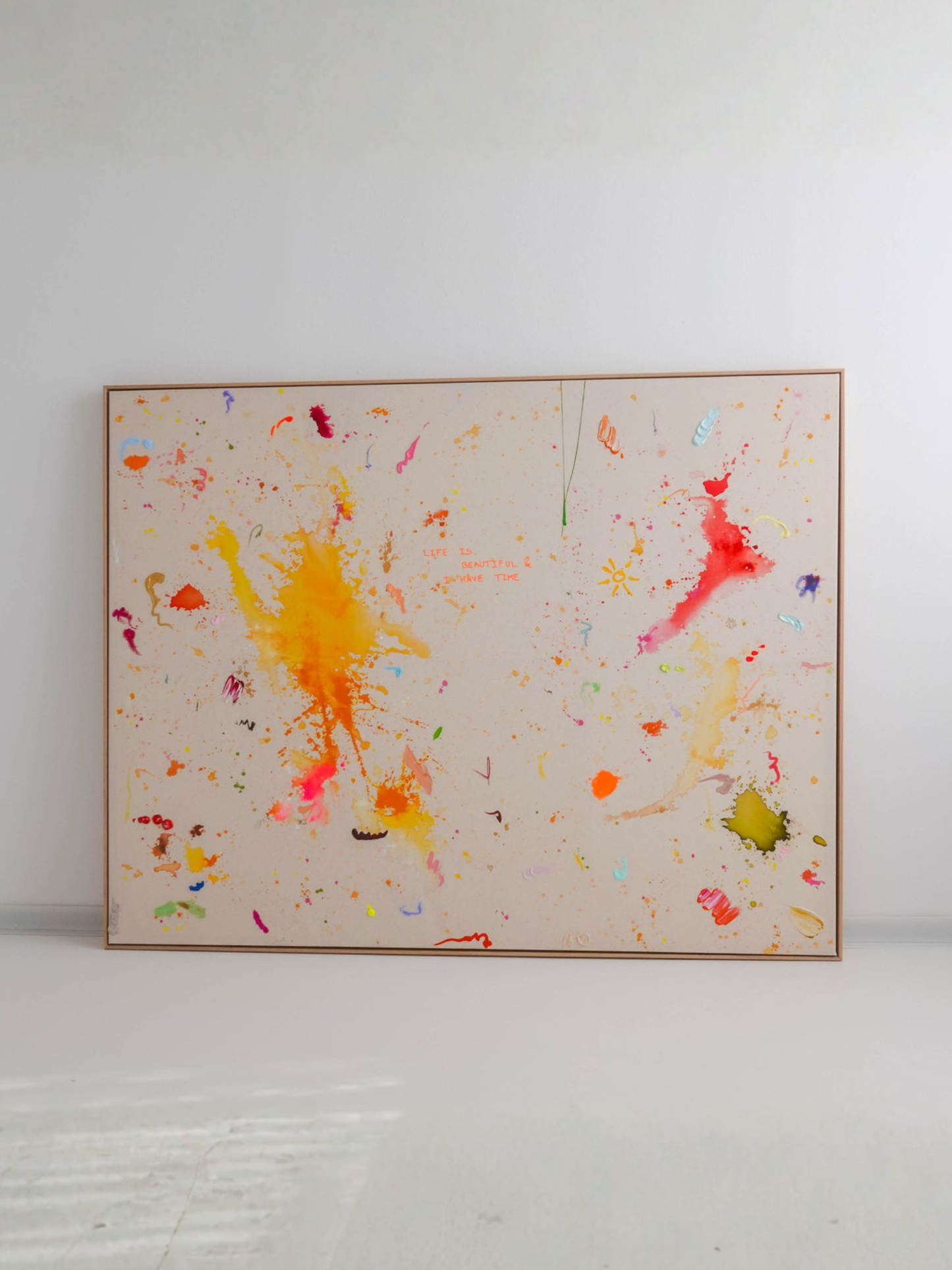 LIFE IS BEAUTIFUL & I HAVE TIME 180x140cm EXTRA TIEF