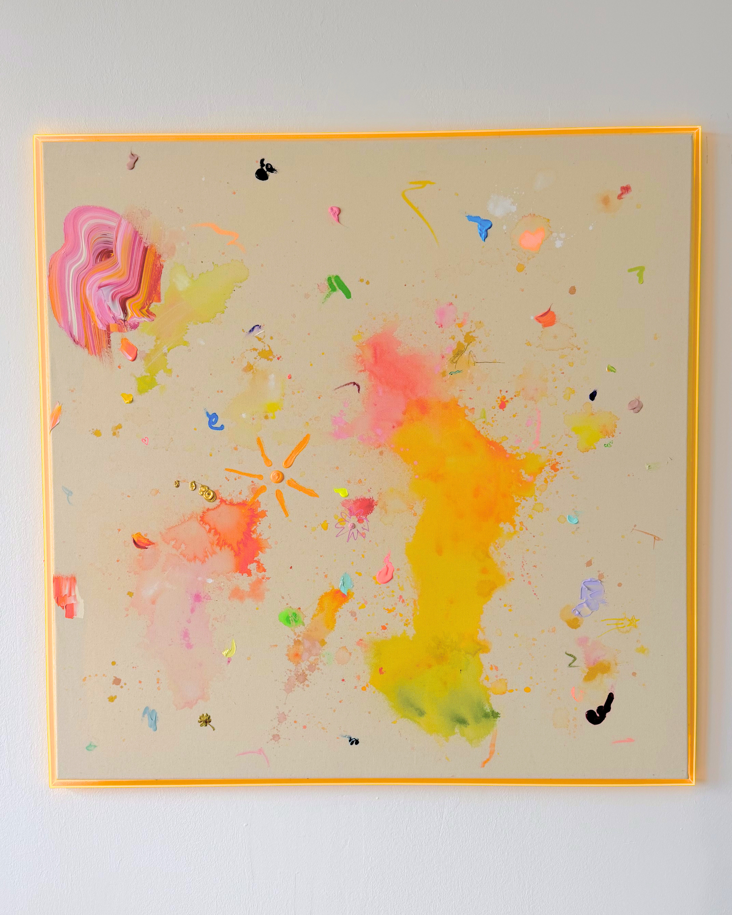 SPRUNG INS KALTE WASSER 110x110cm