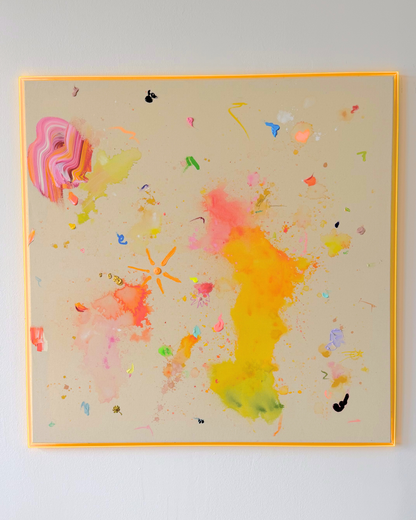 SPRUNG INS KALTE WASSER 110x110cm