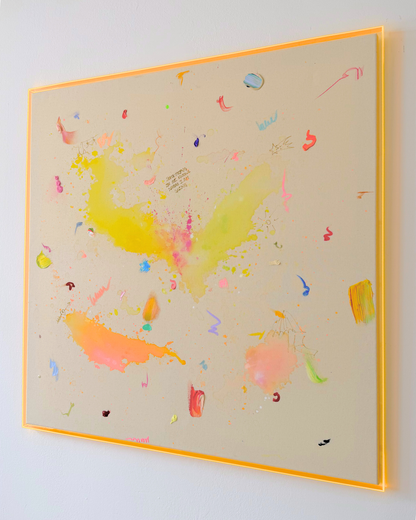 SOMETHING IN ME KNOWS WHERE I AM GOING 100x100cm
