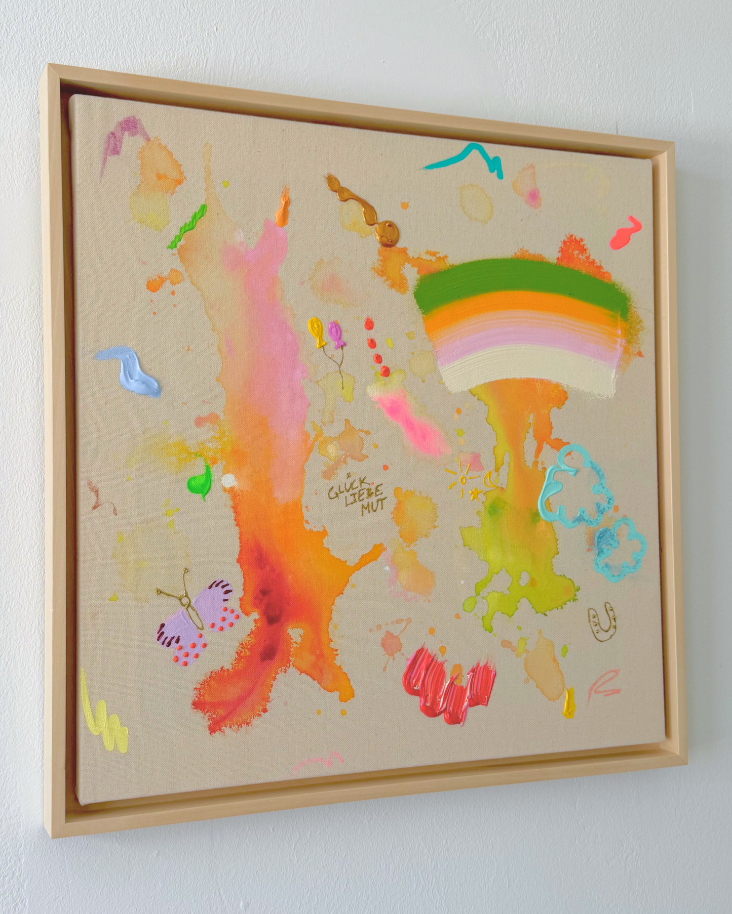 ICH WÜNSCH DIR Schmetterling 50x50cm