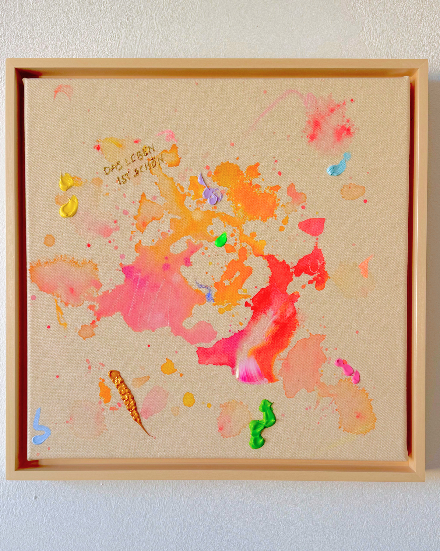 DAS LEBEN IST SCHÖN 40x40cm
