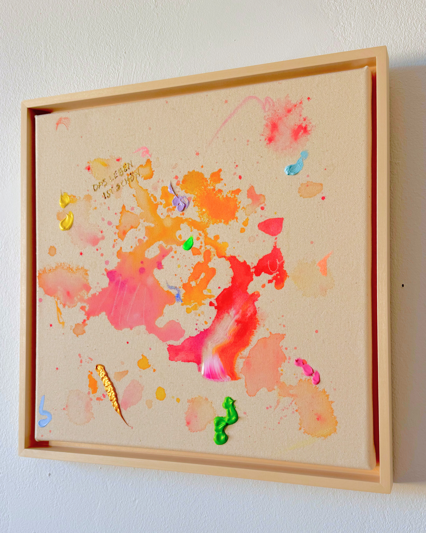 DAS LEBEN IST SCHÖN 40x40cm