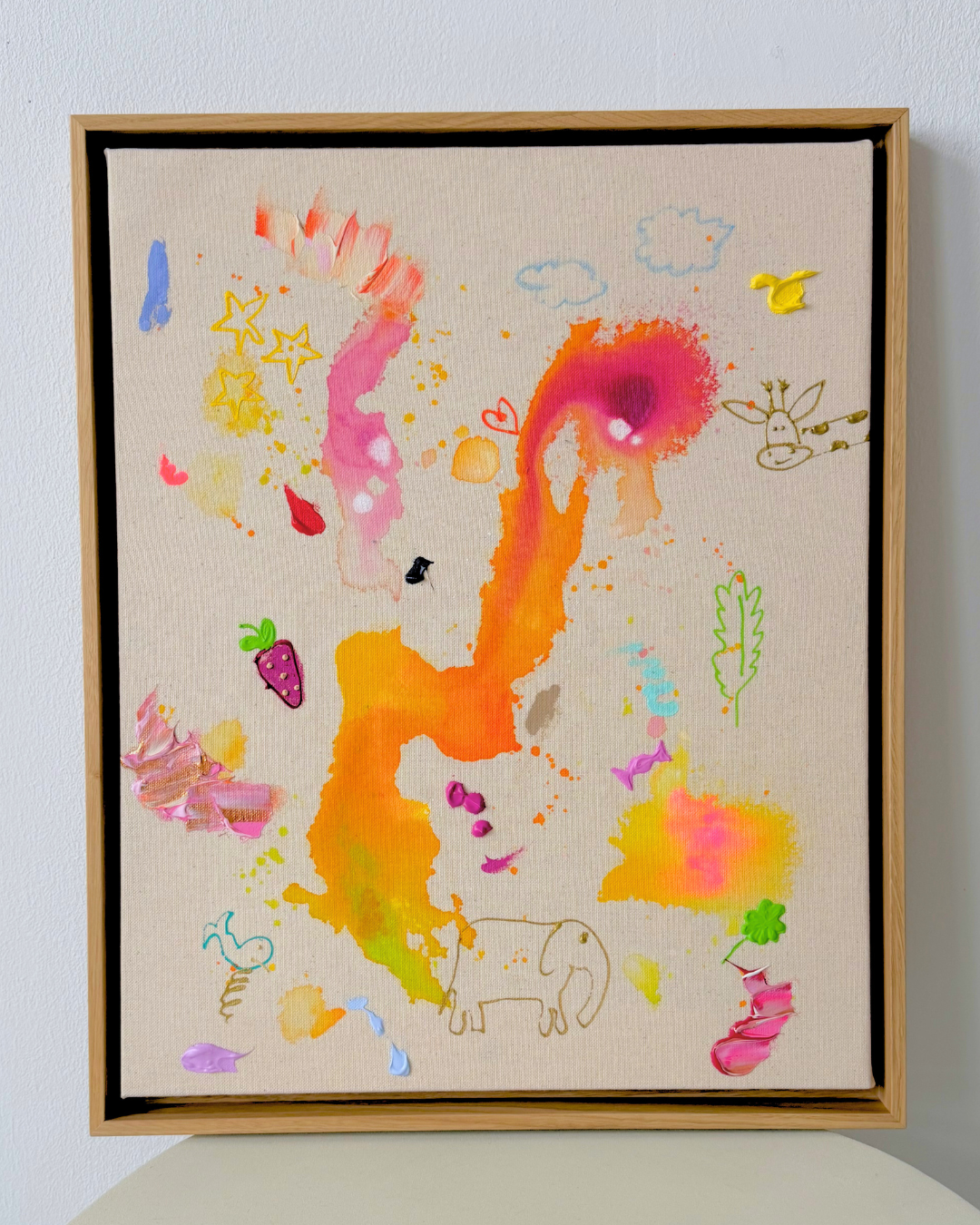 ICH WÜNSCH DIR Giraffe 40x50cm