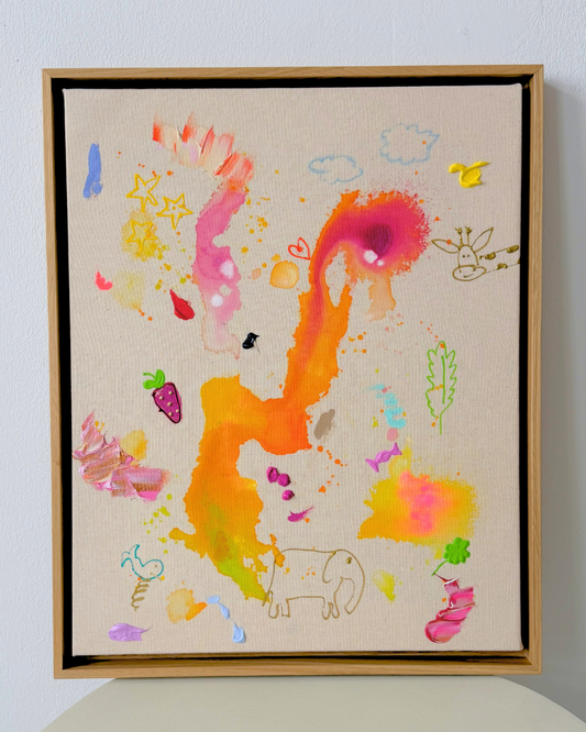 ICH WÜNSCH DIR Giraffe 40x50cm