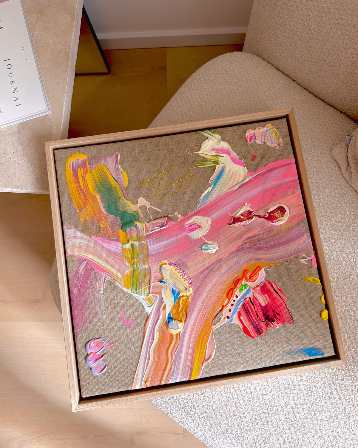 SOMETHING IN ME KNOWS WHERE I AM GOING 40x40cm