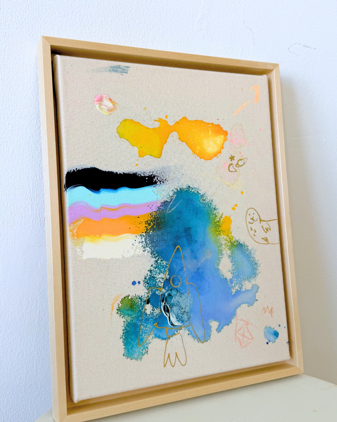 ICH WÜNSCH DIR Rakete 30x40cm