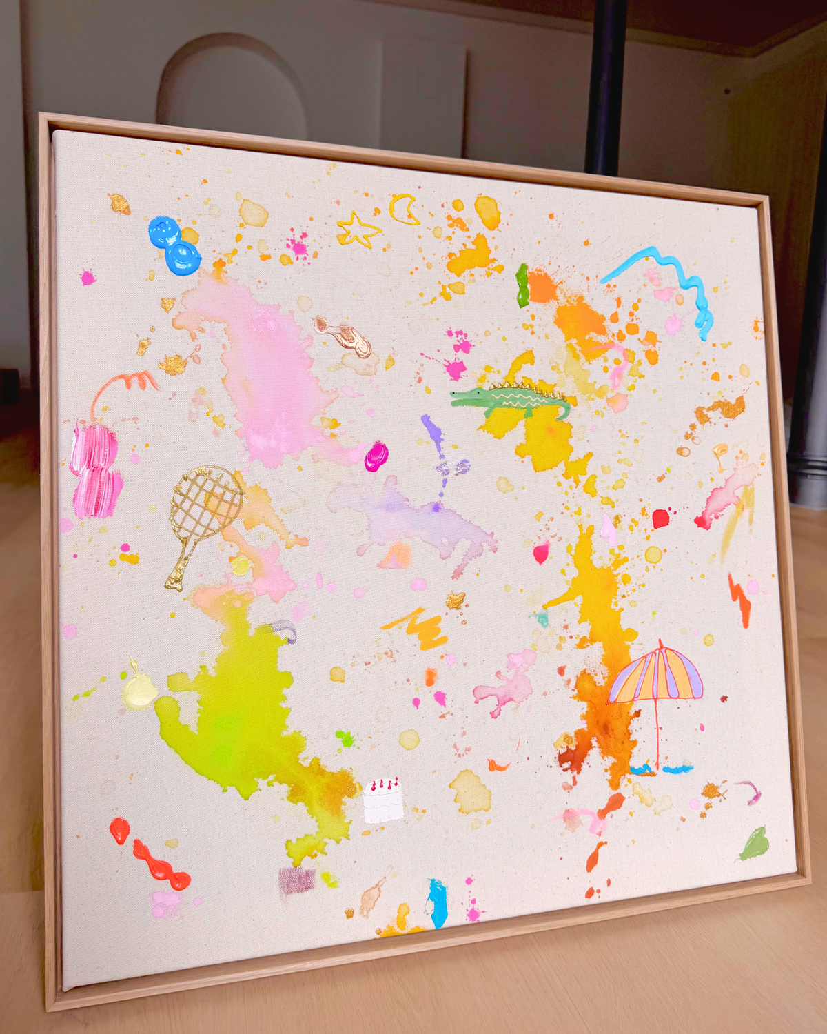 ICH WÜNSCH DIR Tennis 60x60cm