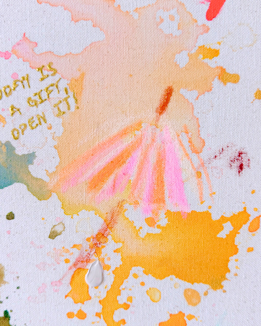 TODAY IS A GIFT, OPEN IT! 30x30cm