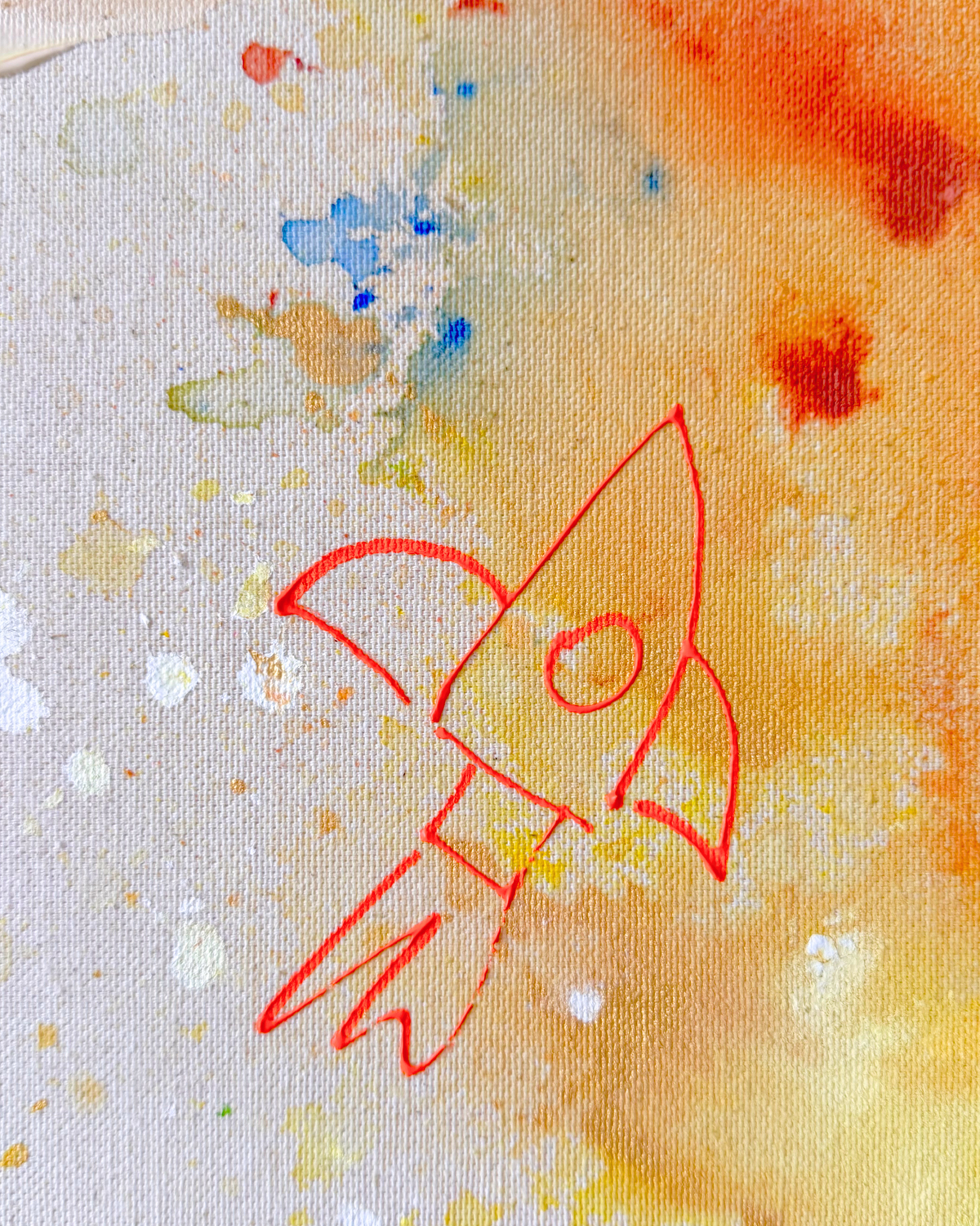 ICH WÜNSCH DIR Rakete 120x70cm