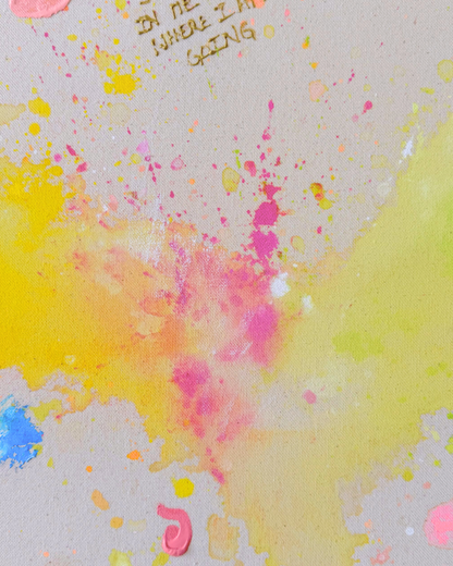 SOMETHING IN ME KNOWS WHERE I AM GOING 100x100cm
