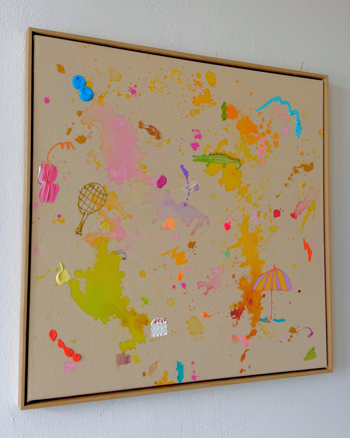 ICH WÜNSCH DIR Tennis 60x60cm