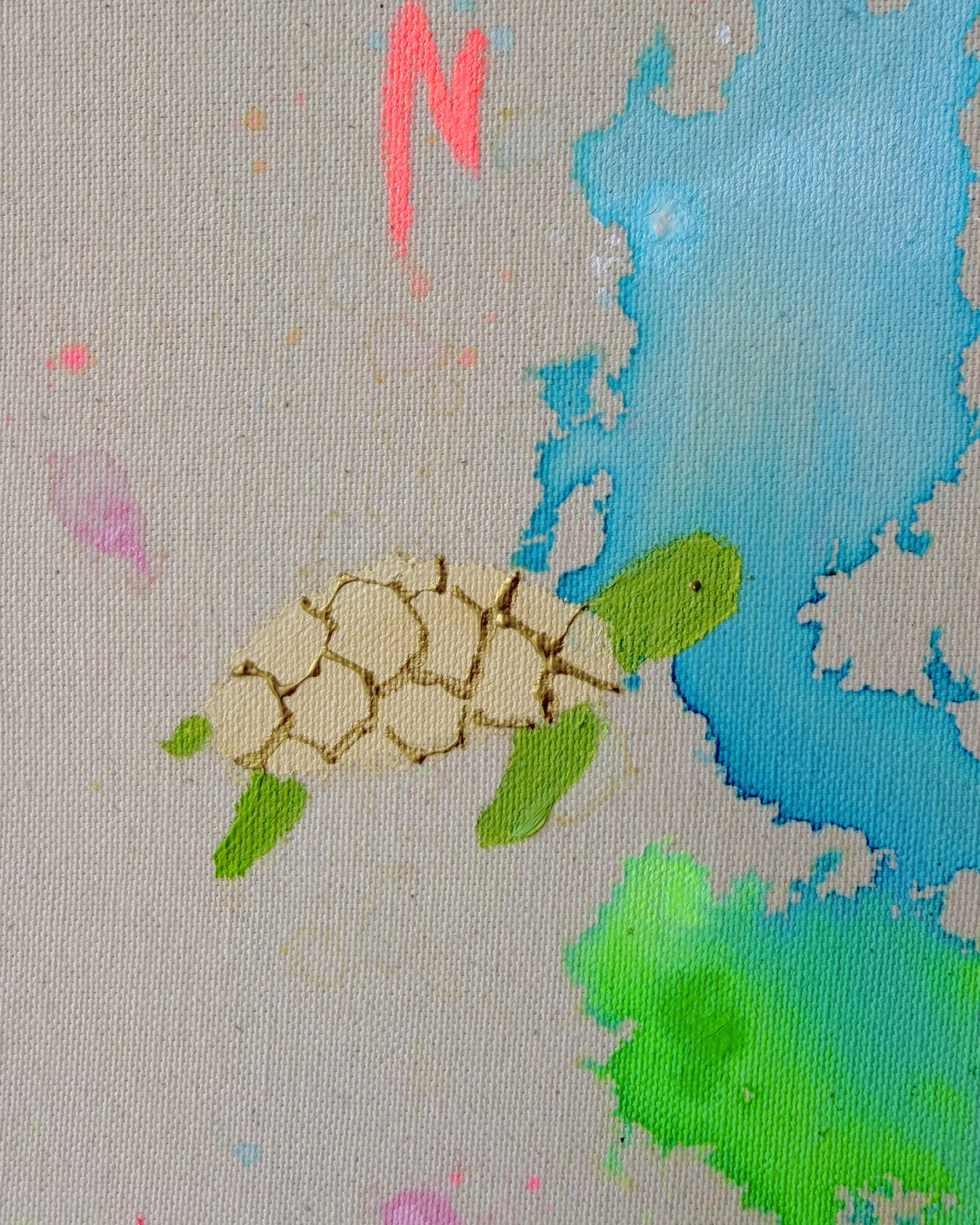 ICH WÜNSCH DIR Schildkröte 40x40cm