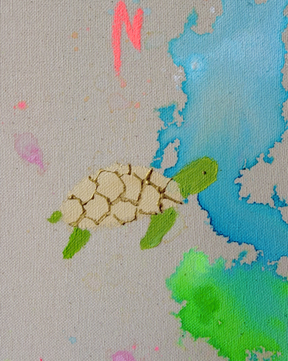 ICH WÜNSCH DIR Schildkröte 40x40cm
